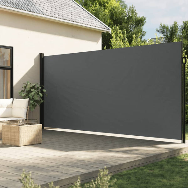 VidaXL Windscherm uittrekbaar 200x600 cm antracietkleurig