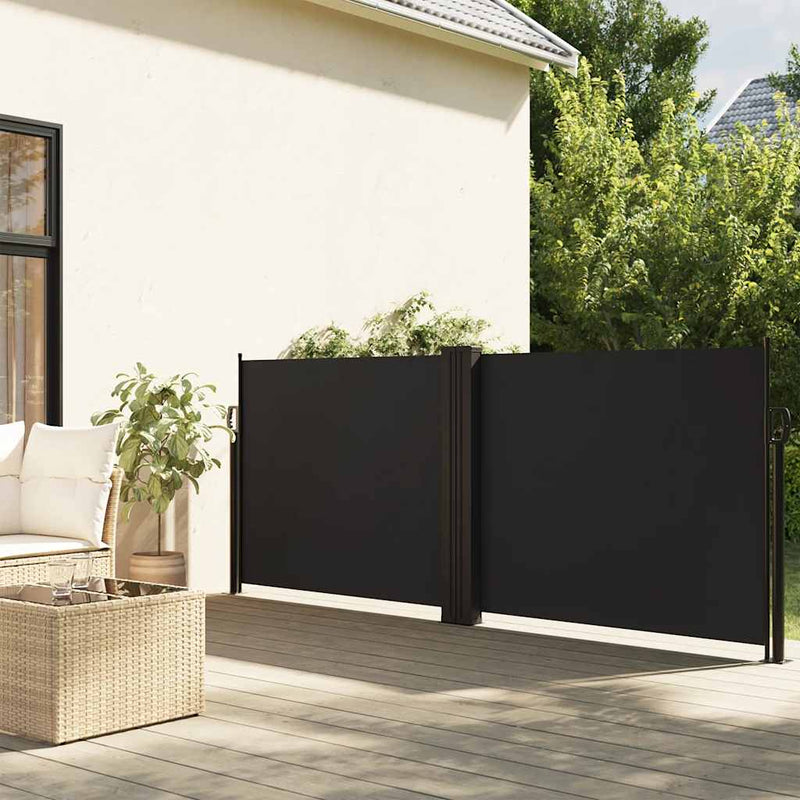 Load image into Gallery viewer, Vidaxl windscherm uittrekbaar 100x600 cm zwart
