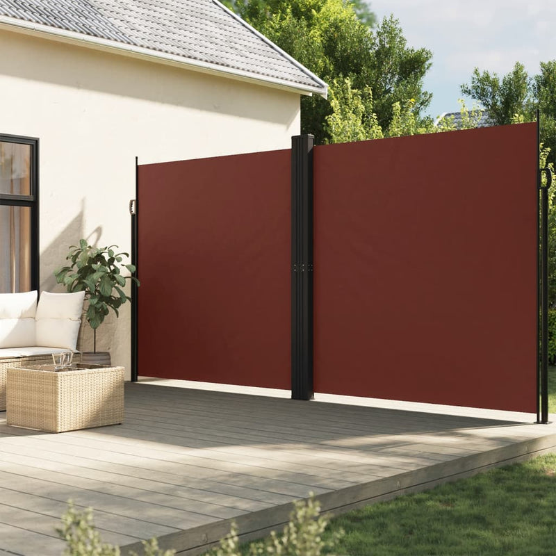 Load image into Gallery viewer, Vidaxl windscherm uittrekbaar 200x600 cm bruin
