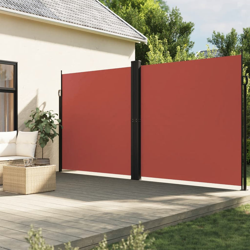 Load image into Gallery viewer, Vidaxl windscherm uittrekbaar 200x600 cm terracotta
