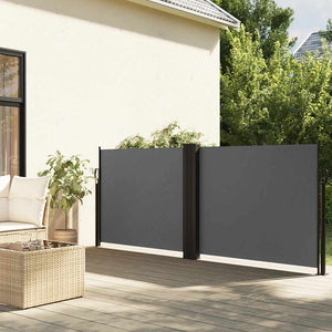 Vidaxl windscherm uittrekbaar 120x1200 cm antracietkleurig