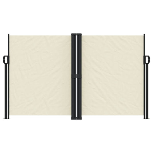 Vidaxl windscherm uittrekbaar 140x1200 cm crèmekleurig