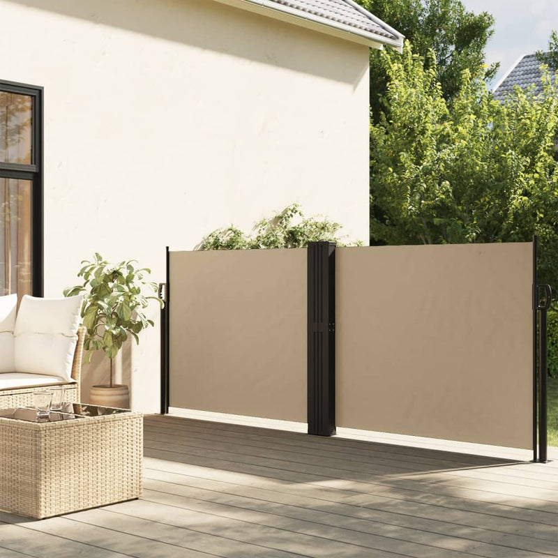 Load image into Gallery viewer, Vidaxl windscherm uittrekbaar 140x1200 cm beige
