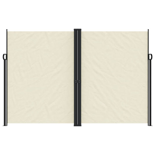 Vidaxl tuinscherm uittrekbaar 220x1200 cm crèmekleurig