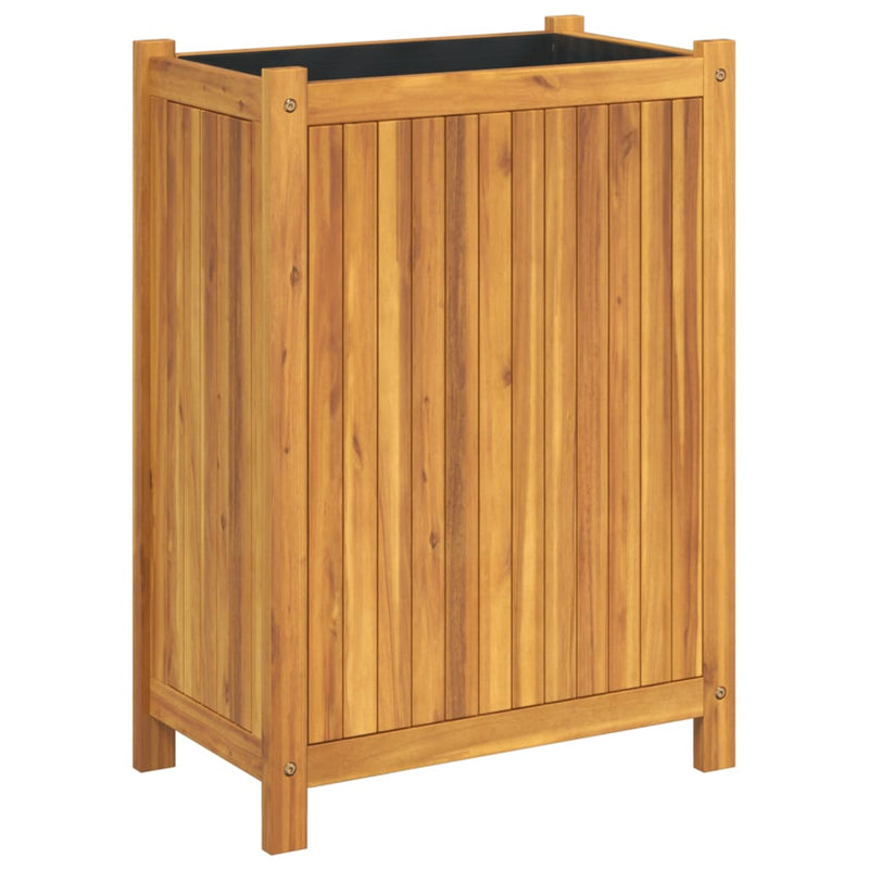 Load image into Gallery viewer, Vidaxl plantenbak met voering 54x31x75 cm massief acaciahout
