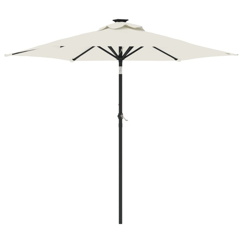 Load image into Gallery viewer, Vidaxl parasol met stalen paal 225x225x212 cm wit
