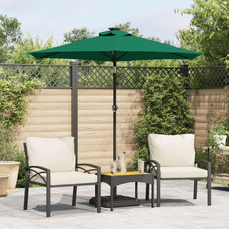 Load image into Gallery viewer, Vidaxl parasol met stalen paal 225x225x212 cm groen
