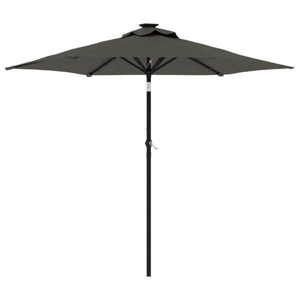 VidaXL Parasol met stalen paal 225x225x212 cm antracietkleurig