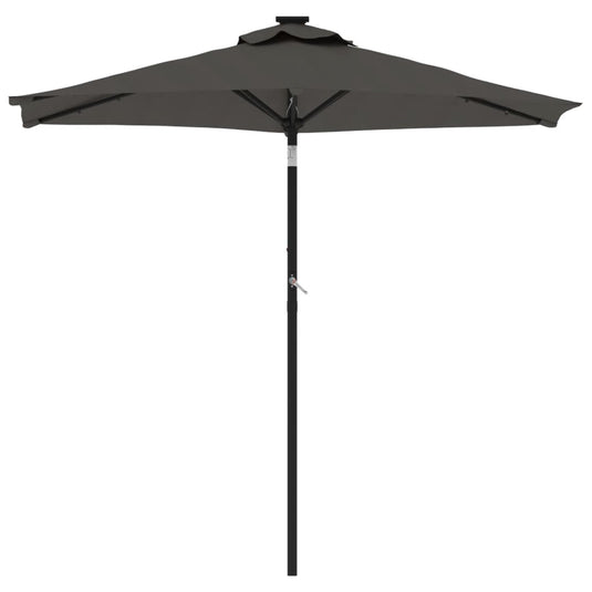 Vidaxl parasol met stalen paal 225x225x212 cm antracietkleurig