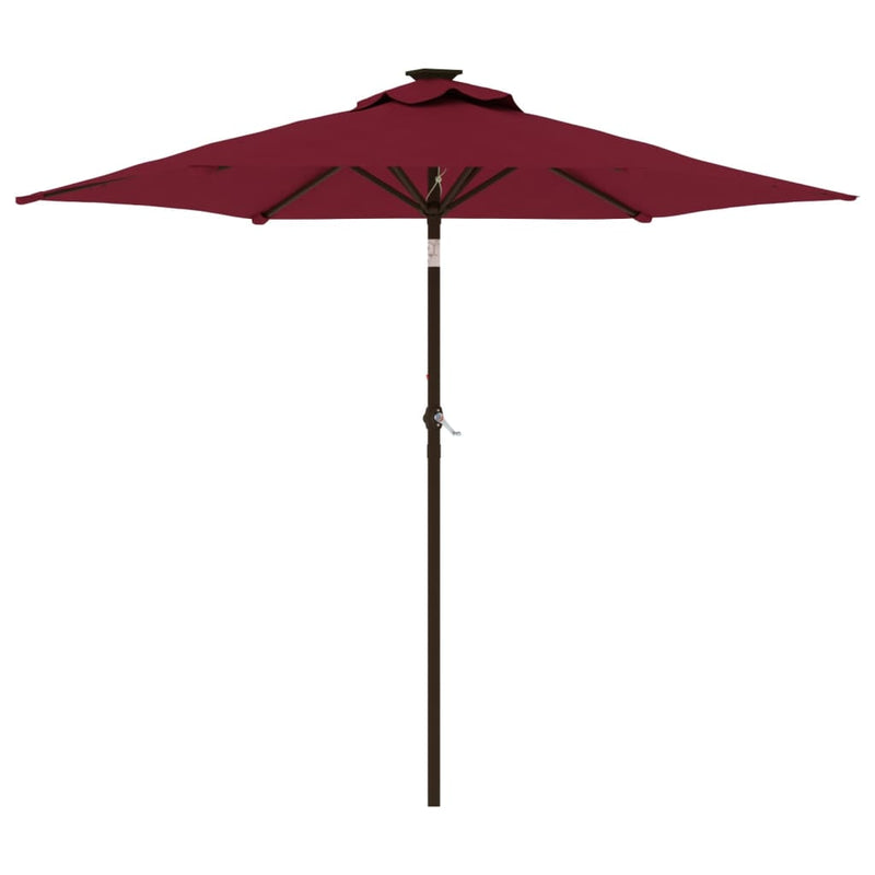 Load image into Gallery viewer, Vidaxl parasol met stalen paal 225x225x212 cm bordeauxrood
