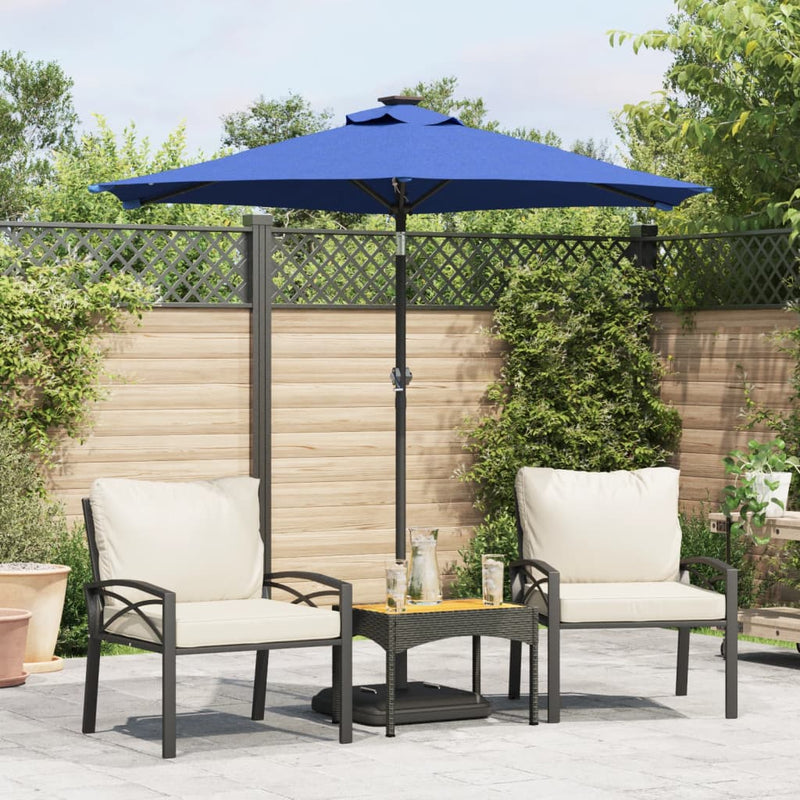 Load image into Gallery viewer, Vidaxl parasol met stalen paal 225x225x212 cm azuurblauw
