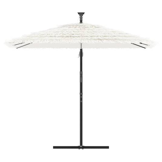 Vidaxl parasol met stalen paal 246x246x230 cm wit