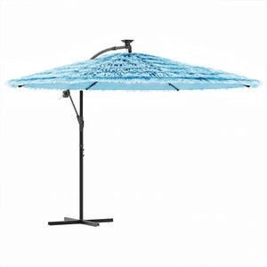 Vidaxl parasol met stalen paal 269x269x235 cm blauw
