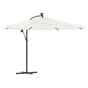 Vidaxl parasol met stalen paal 269x269x235 cm wit