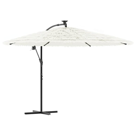 Vidaxl parasol met stalen paal 269x269x235 cm wit