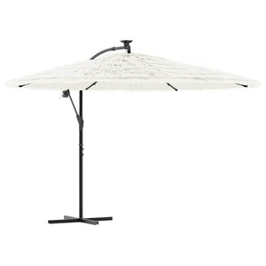 Vidaxl parasol met stalen paal 290x290x238 cm wit
