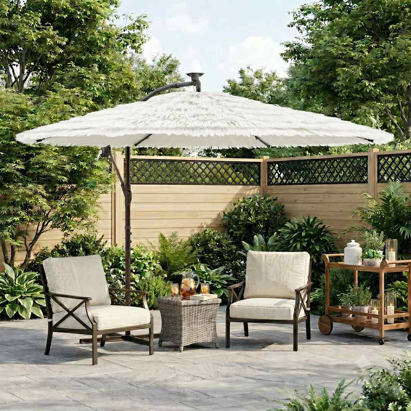 Load image into Gallery viewer, Vidaxl parasol met stalen paal 290x290x238 cm wit
