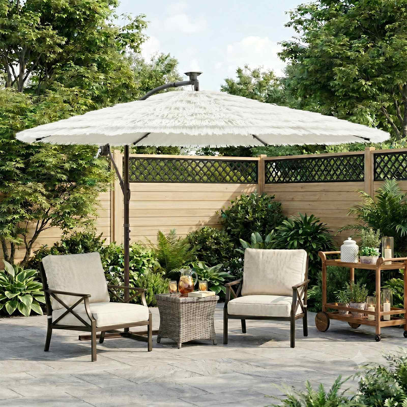 Load image into Gallery viewer, Vidaxl parasol met stalen paal 290x290x238 cm wit
