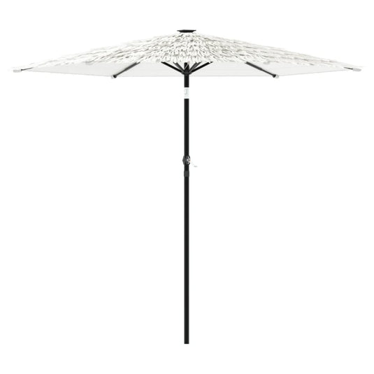 Vidaxl parasol met stalen paal 223x223x213 cm wit