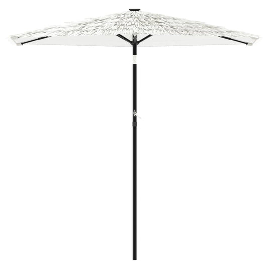 Vidaxl parasol met stalen paal 223x223x213 cm wit