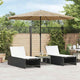 Vidaxl parasol met stalen paal 324x324x247 cm bruin