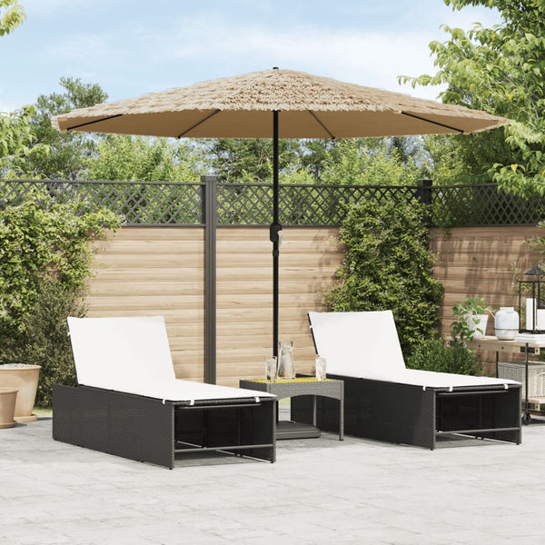 VidaXL Parasol met stalen paal 324x324x247 cm bruin