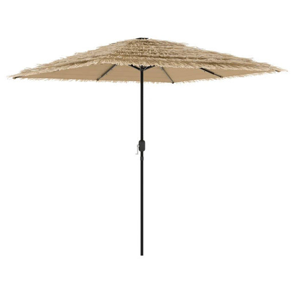 VidaXL Parasol met LED's en stalen paal 248x248x248 cm bruin