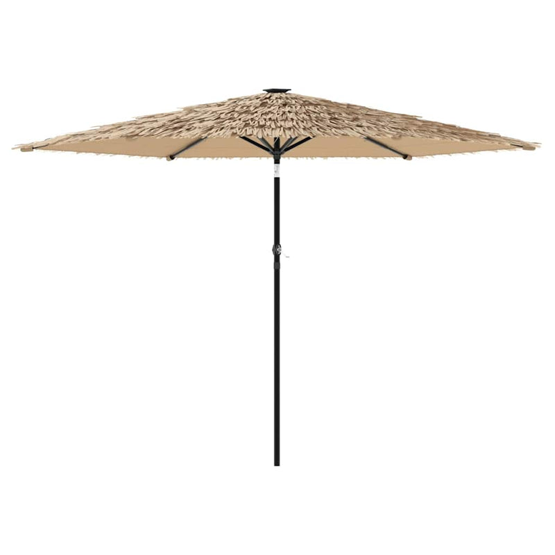 Load image into Gallery viewer, Vidaxl parasol met led's en stalen paal 288x288x225 cm bruin

