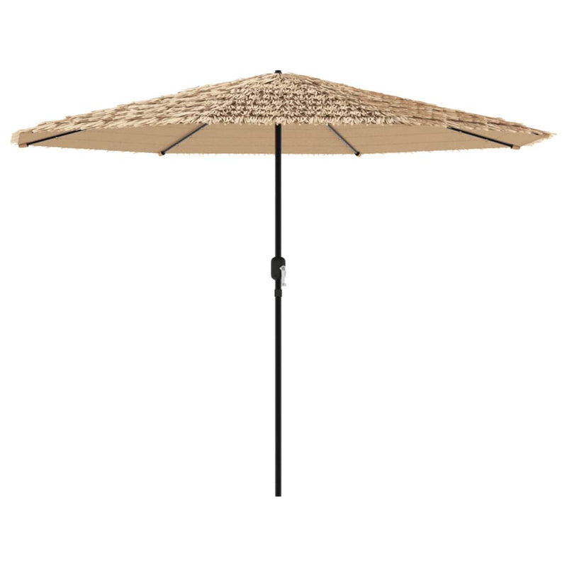 Load image into Gallery viewer, Vidaxl parasol met led's en stalen paal 388x388x248 cm bruin
