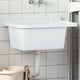 Vidaxl gootsteen wandgemonteerd 60x40x28 cm hars wit