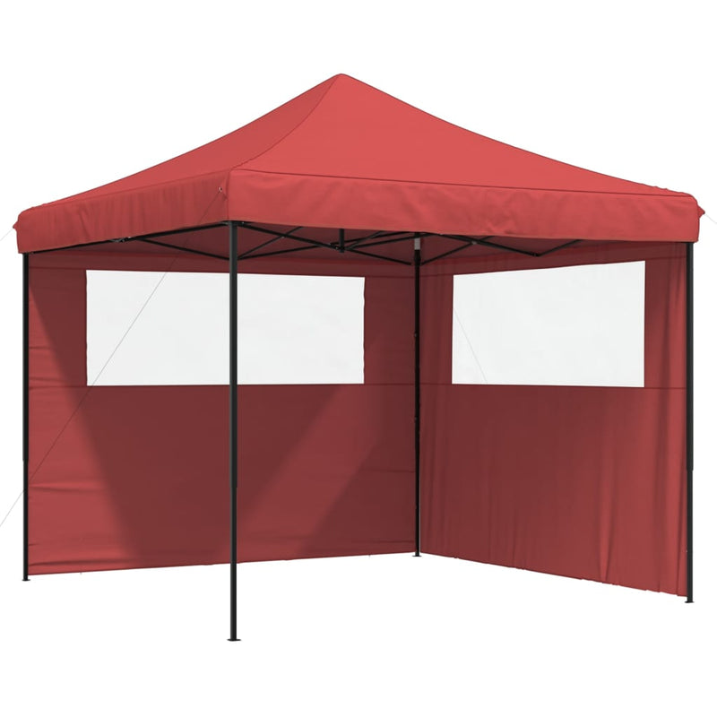 Load image into Gallery viewer, Vidaxl partytent inklapbaar pop-up met 2 zijwanden bordeauxrood

