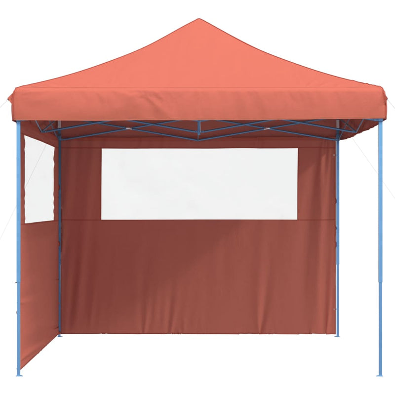 Load image into Gallery viewer, Vidaxl partytent inklapbaar pop-up met 2 zijwanden terracottakleurig
