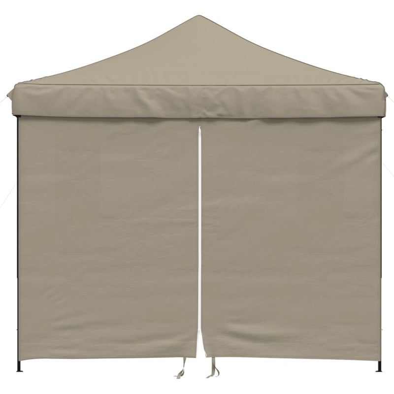 Load image into Gallery viewer, Vidaxl partytent inklapbaar pop-up met 4 zijwanden taupe
