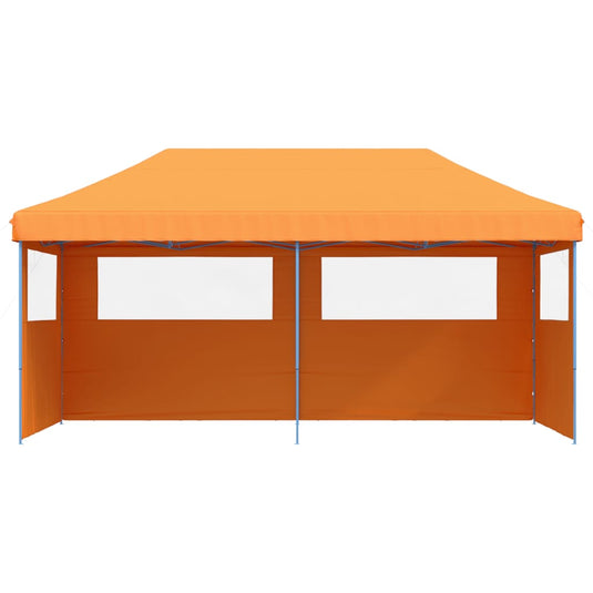 Vidaxl partytent inklapbaar pop-up met 3 zijwanden oranje