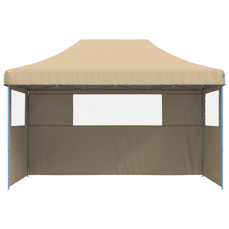 Load image into Gallery viewer, Vidaxl partytent inklapbaar pop-up met 3 zijwanden beige
