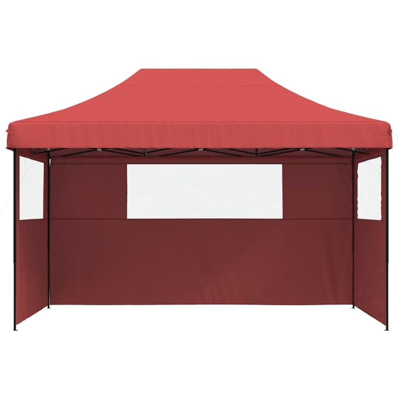 Load image into Gallery viewer, Vidaxl partytent inklapbaar pop-up met 3 zijwanden bordeauxrood
