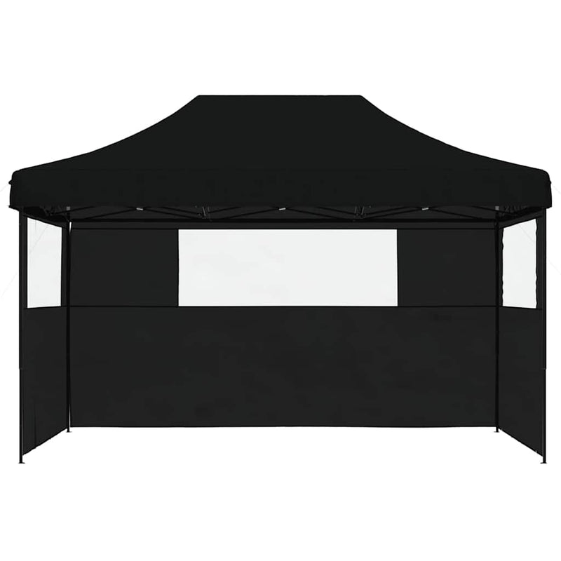 Load image into Gallery viewer, Vidaxl partytent inklapbaar pop-up met 3 zijwanden zwart
