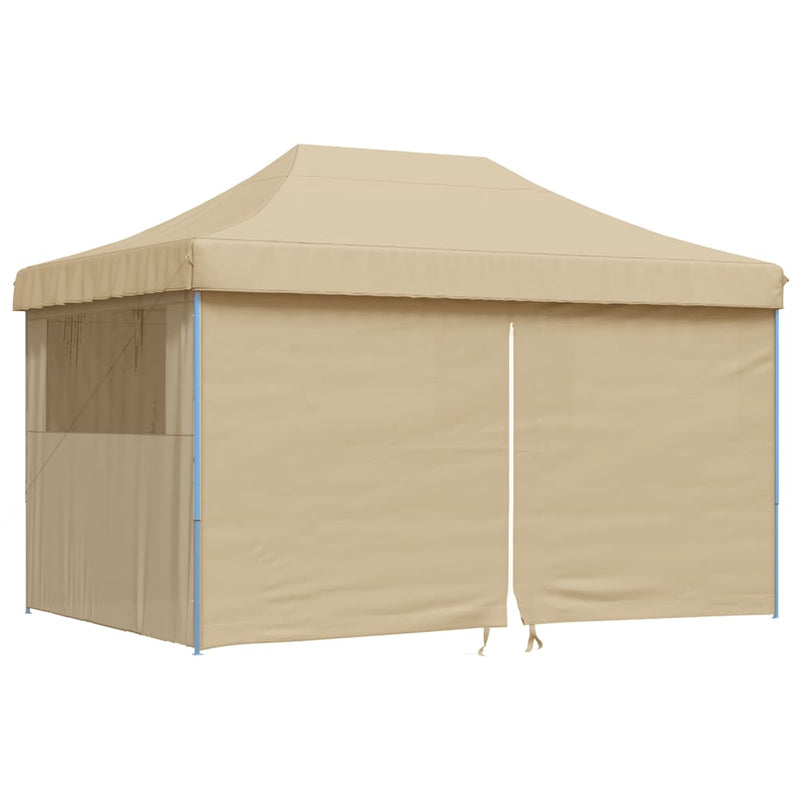 Load image into Gallery viewer, Vidaxl partytent inklapbaar pop-up met 4 zijwanden beige
