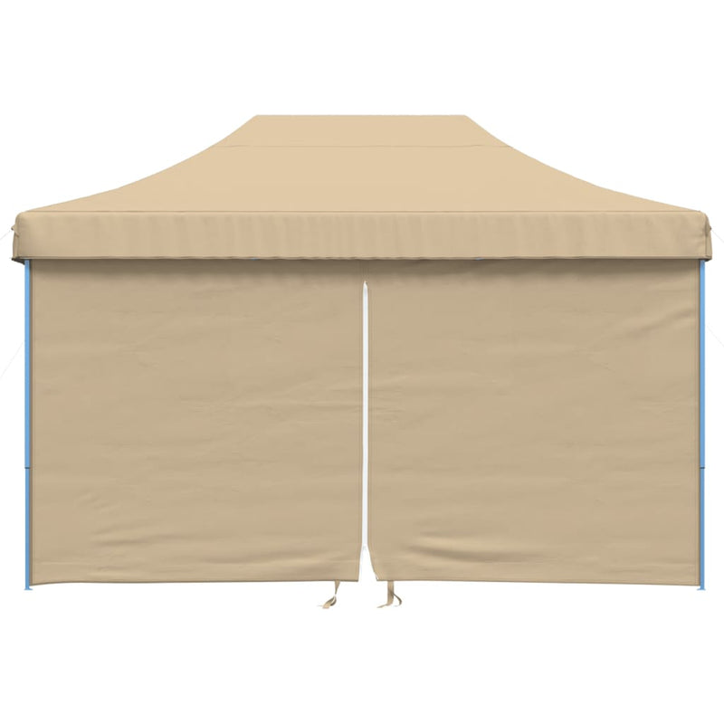 Load image into Gallery viewer, Vidaxl partytent inklapbaar pop-up met 4 zijwanden beige
