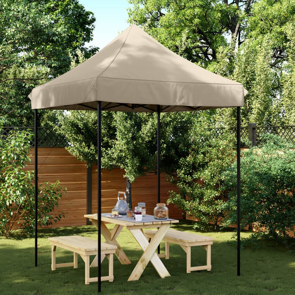 VidaXL Partytent inklapbaar pop-up 200x200x306 cm taupe