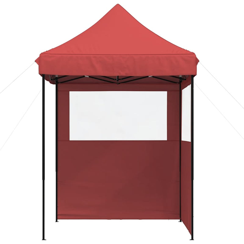 Load image into Gallery viewer, VidaXL Partytent inklapbaar pop-up met 2 zijwanden bordeauxrood
