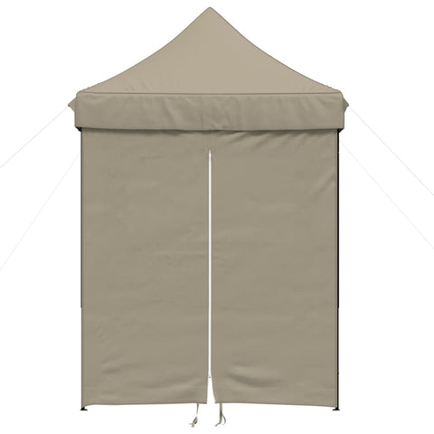 VidaXL Partytent inklapbaar pop-up met 4 zijwanden taupe