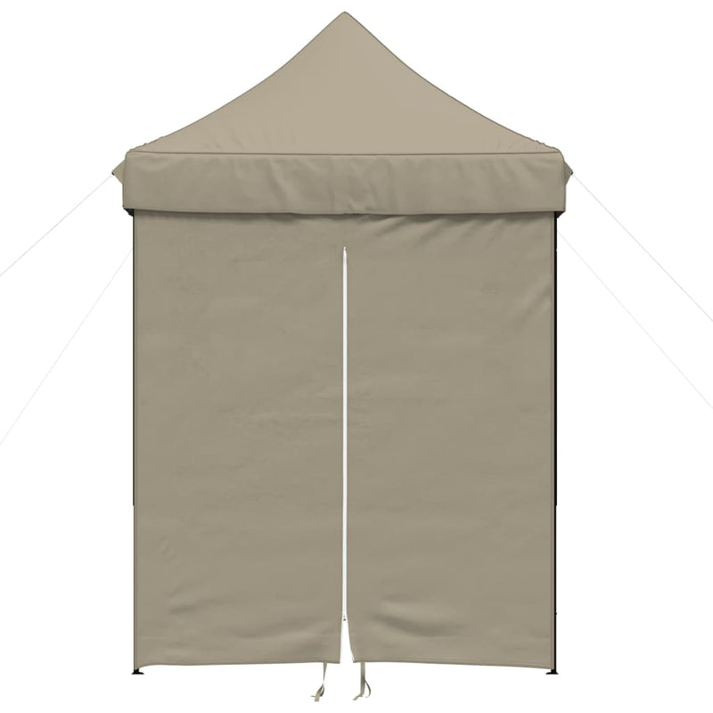 Load image into Gallery viewer, Vidaxl partytent inklapbaar pop-up met 4 zijwanden taupe

