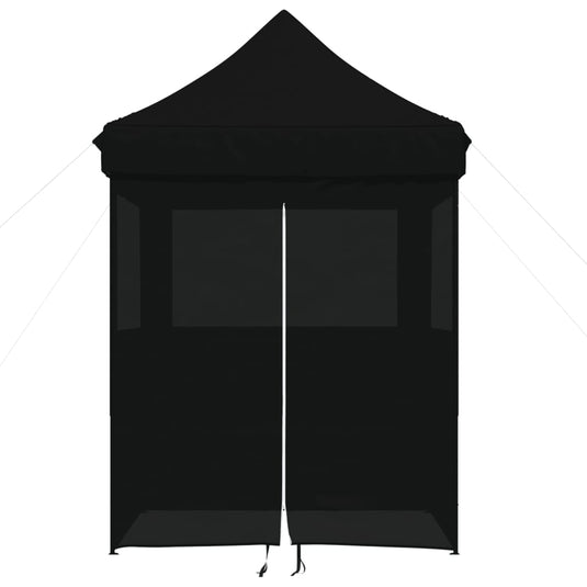 Vidaxl partytent inklapbaar pop-up met 4 zijwanden zwart