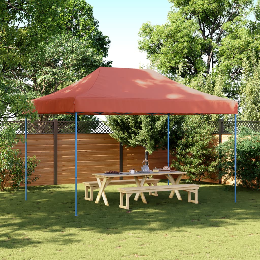 VidaXL Partytent inklapbaar pop-up 410x279x315 cm terracotta