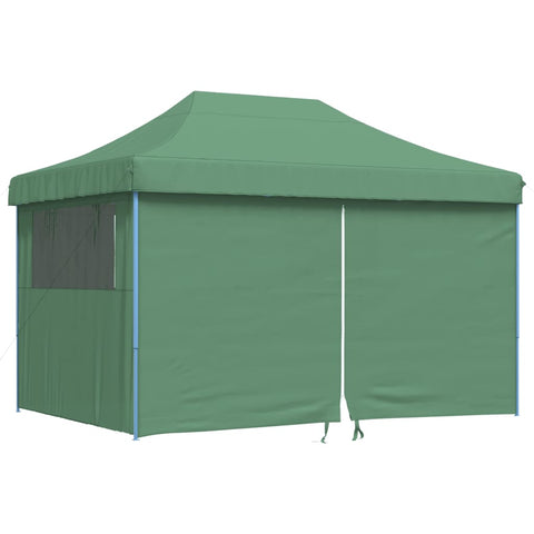 VidaXL Partytent inklapbaar pop-up met 4 zijwanden groen