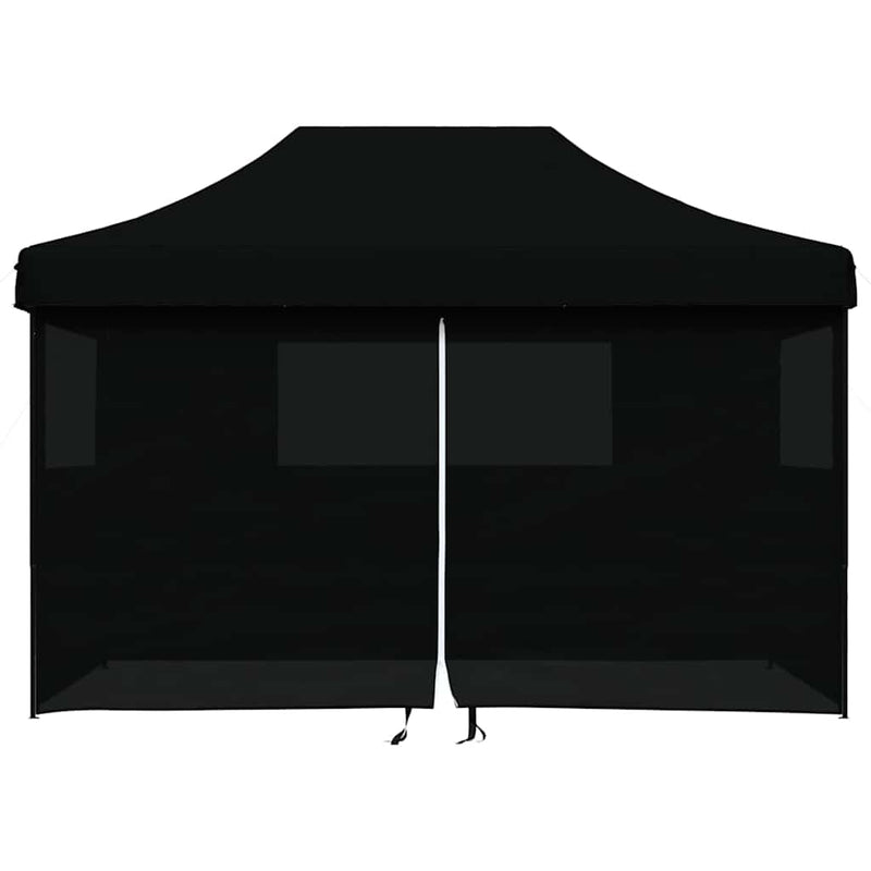Load image into Gallery viewer, Vidaxl partytent inklapbaar pop-up met 4 zijwanden zwart
