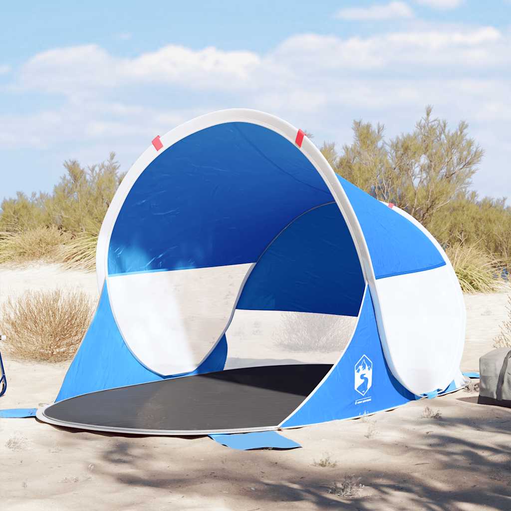 VidaXL Strandtent pop-up waterdicht azuurblauw