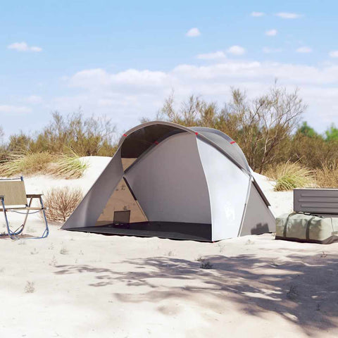 VidaXL Strandtent 2-persoons pop-up waterdicht grijs