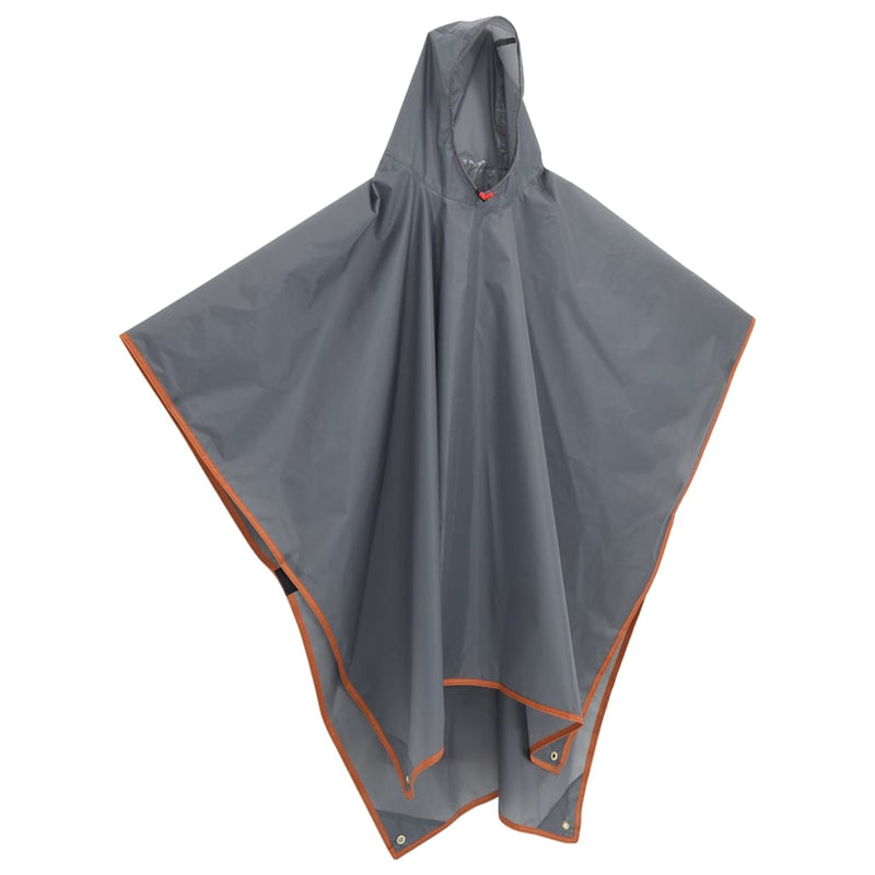 Load image into Gallery viewer, Vidaxl regenponcho met capuchon 2-in-1 ontwerp 223x145 cm grijs oranje
